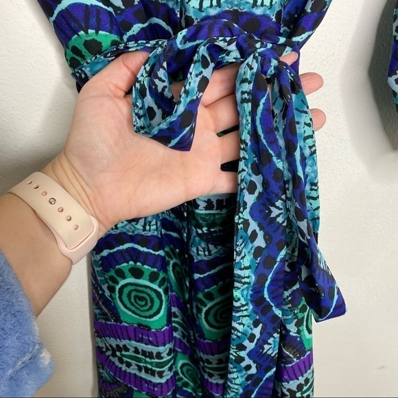 Anthropologie Maeve Ikat Frequencies Button Down Shirtdress Dress w/Belt - Picture 4 of 7